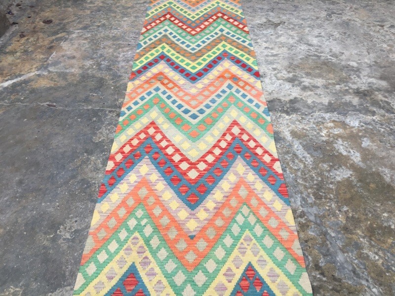 Afghan Runner,Kitchen Runner,Flatweave Kilim,Chobi Runner,Home Decor,3×13 ft
