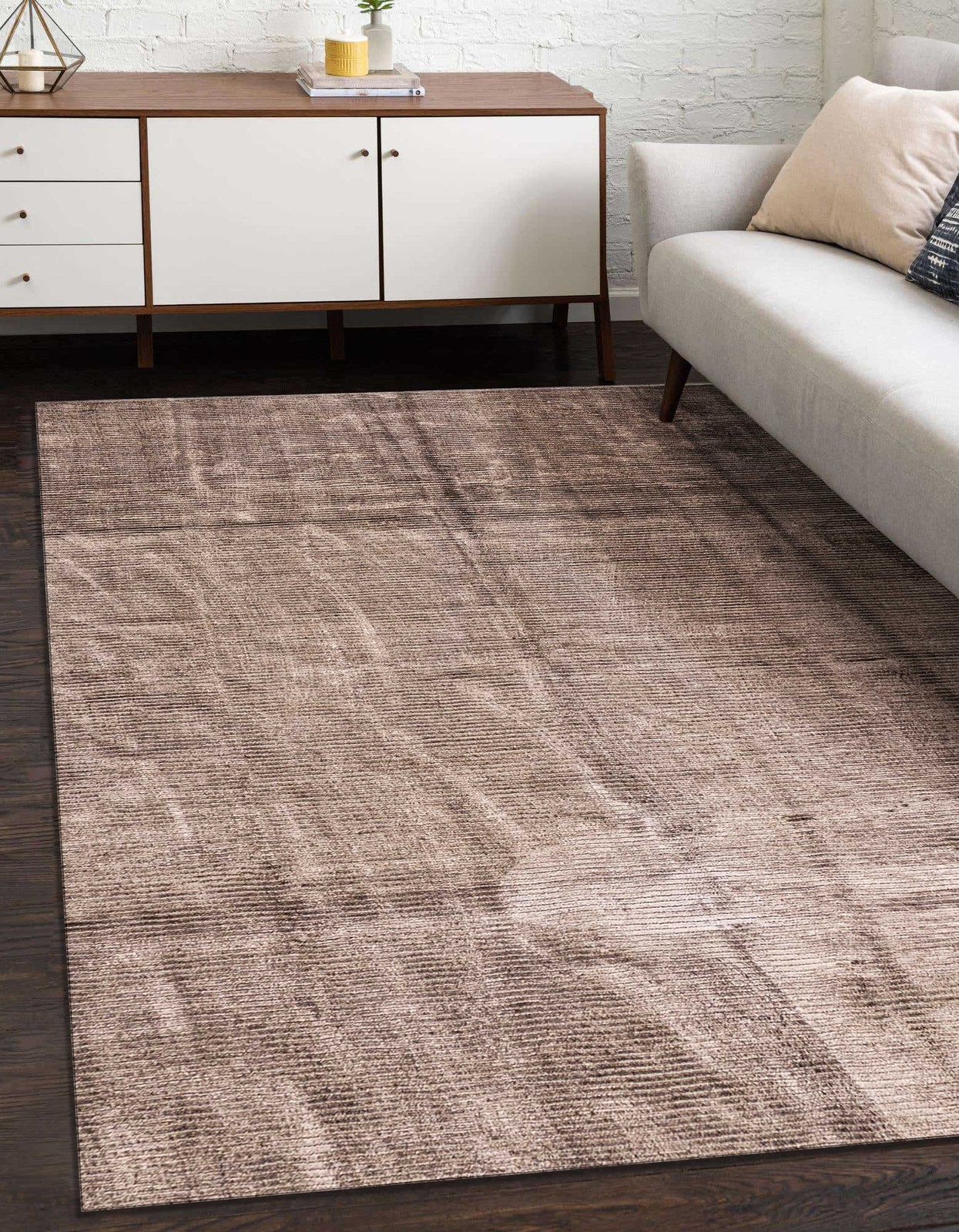 Traditional Hand loomed Area Rug 5’11” x 9’1″ Taupe Oriental Carpet