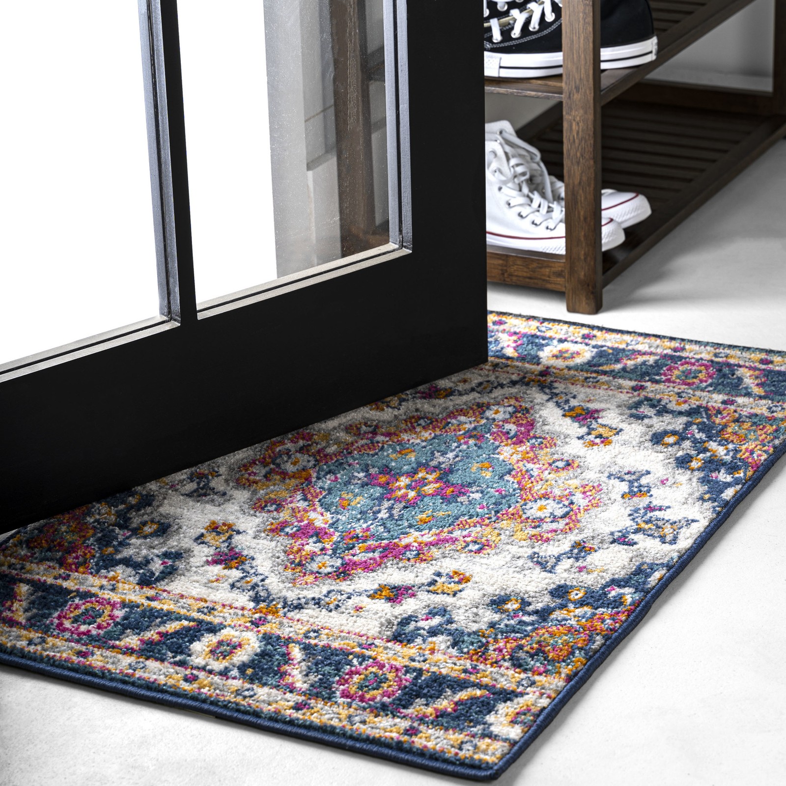 JONATHAN Y Lighting BMF106A-23 Bohemian Flair 2′ x 3′ – Blue