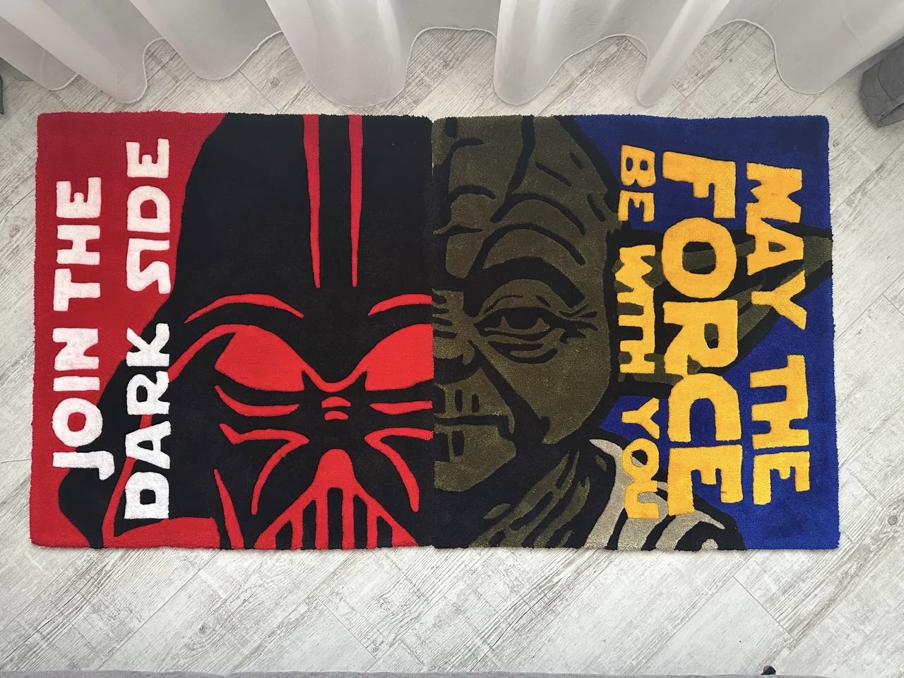 Yoda Tufted Rug – 80×80 cm – Handmade Star Wars Inspired Decor