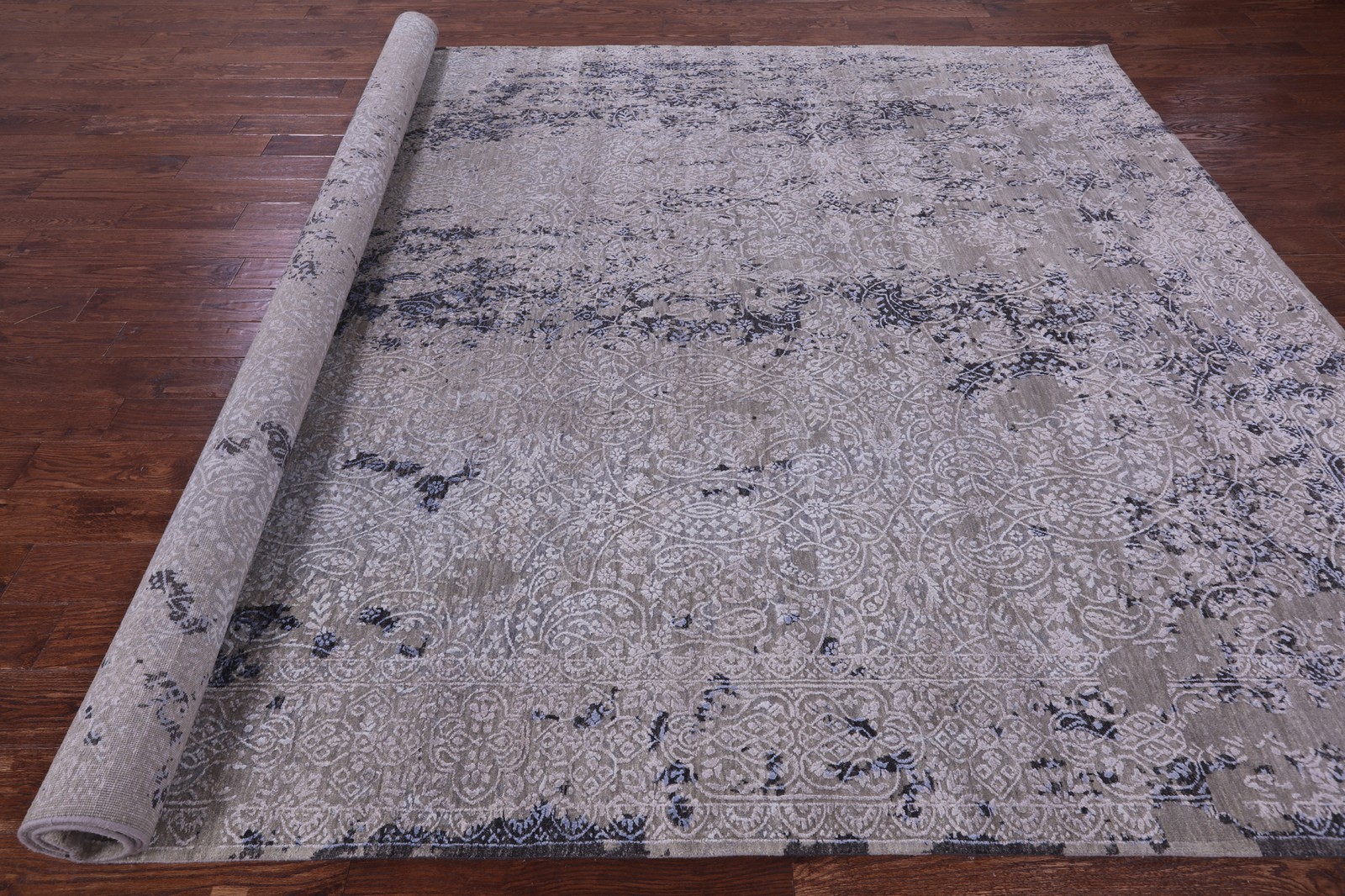 Wool & Silk Hand Knotted Modern Rug 8′ 11″ X 12′ 2″ – Q21685