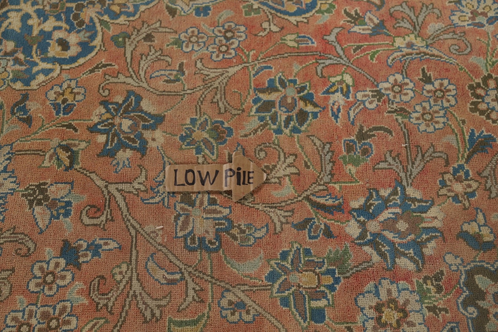 Vintage 10×13 ft Floral Kashaan Living Room Area Rug Large Hand-knotted Carpet