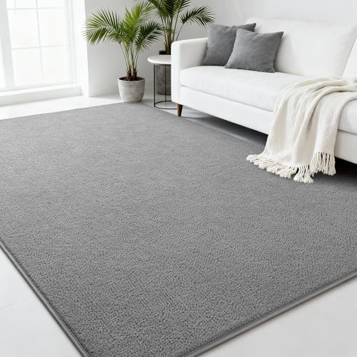 Grey Area Rugs for Bedroom Living Room, 5×7 Feet Indoor Memory Foam Rug,