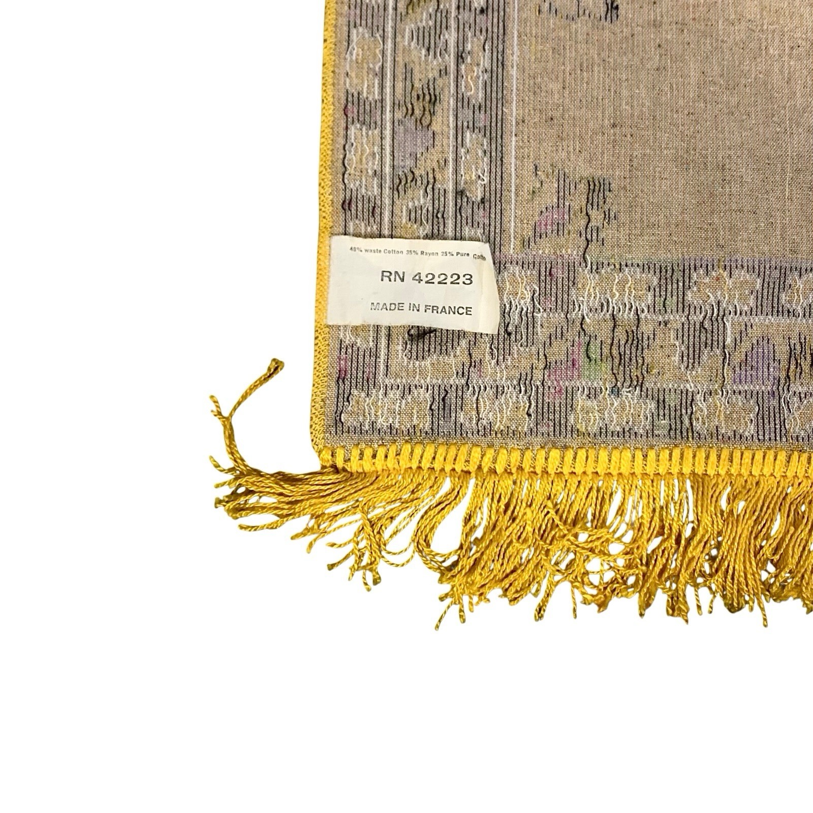 Rug French Floral Medallion Design Cotton Rayon Blend Vintage Boho Decor