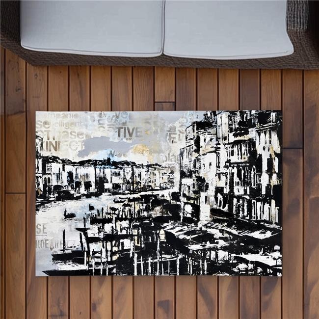 2×3 ft. Abstract Venise Port – Coastal Bridge Outdoor Area Rug – Home Decor -…