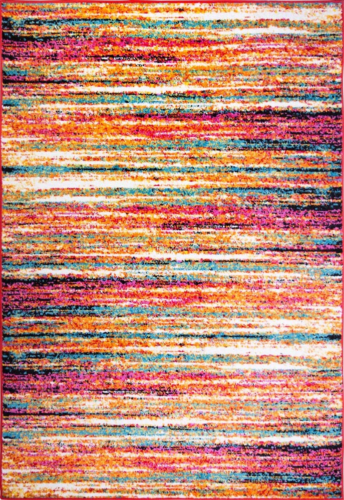 Abstract Lines Multi-Color Area Rug 2×3 Modern Carpet – Actual 1′ 6” x 2′ 6”