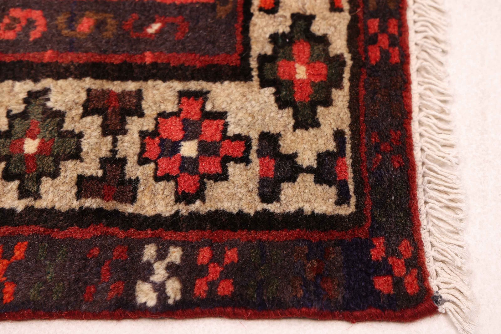Vintage Hand-Knotted Area Rug 3’3″ x 4’8″ Traditional Wool Carpet
