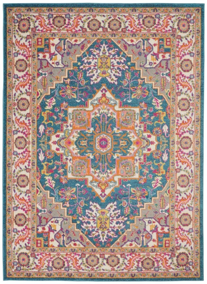 4′ X 6′ Teal Blue Power Loom Area Rug