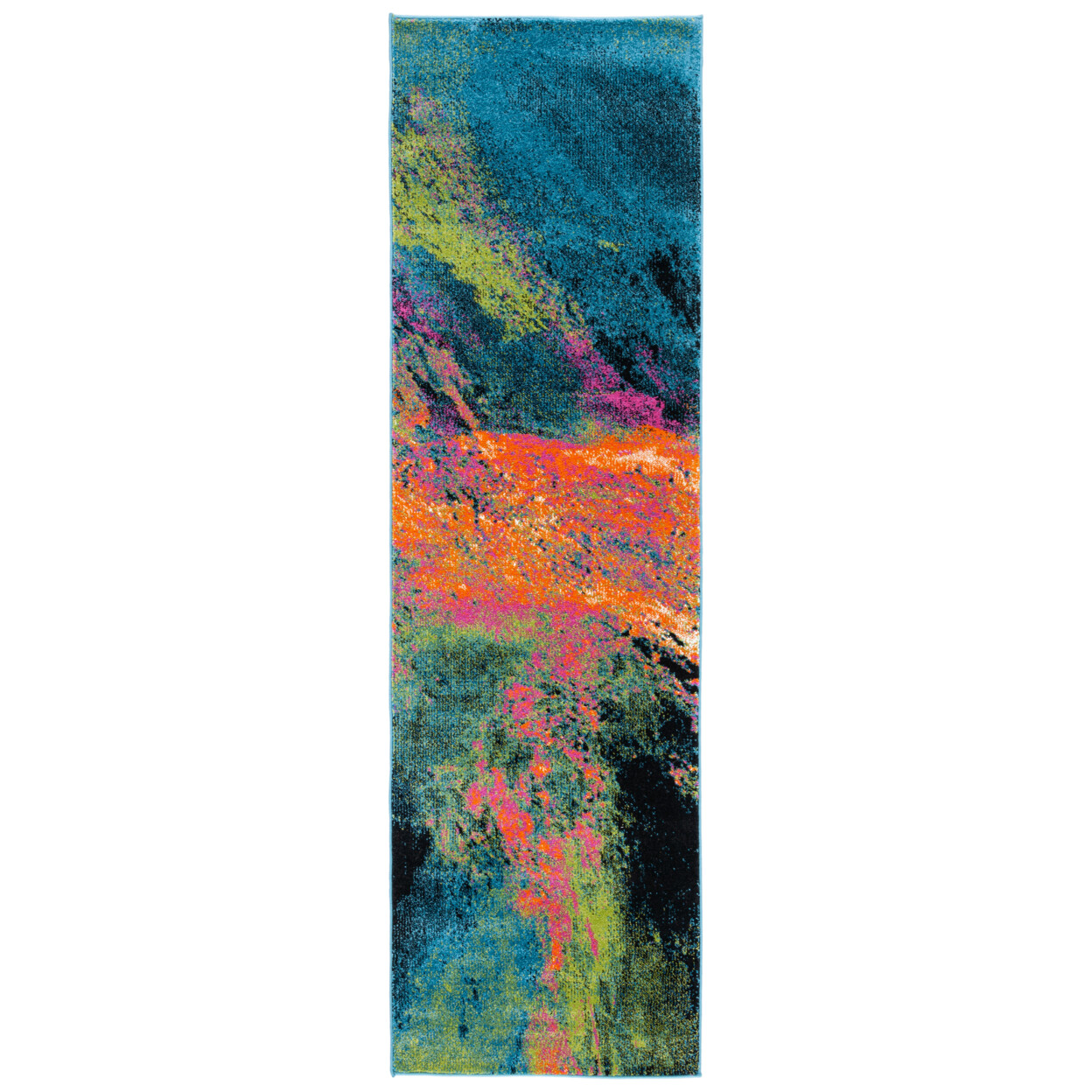 SAFAVIEH Galaxy Collection GAL117N Blue / Orange Rug