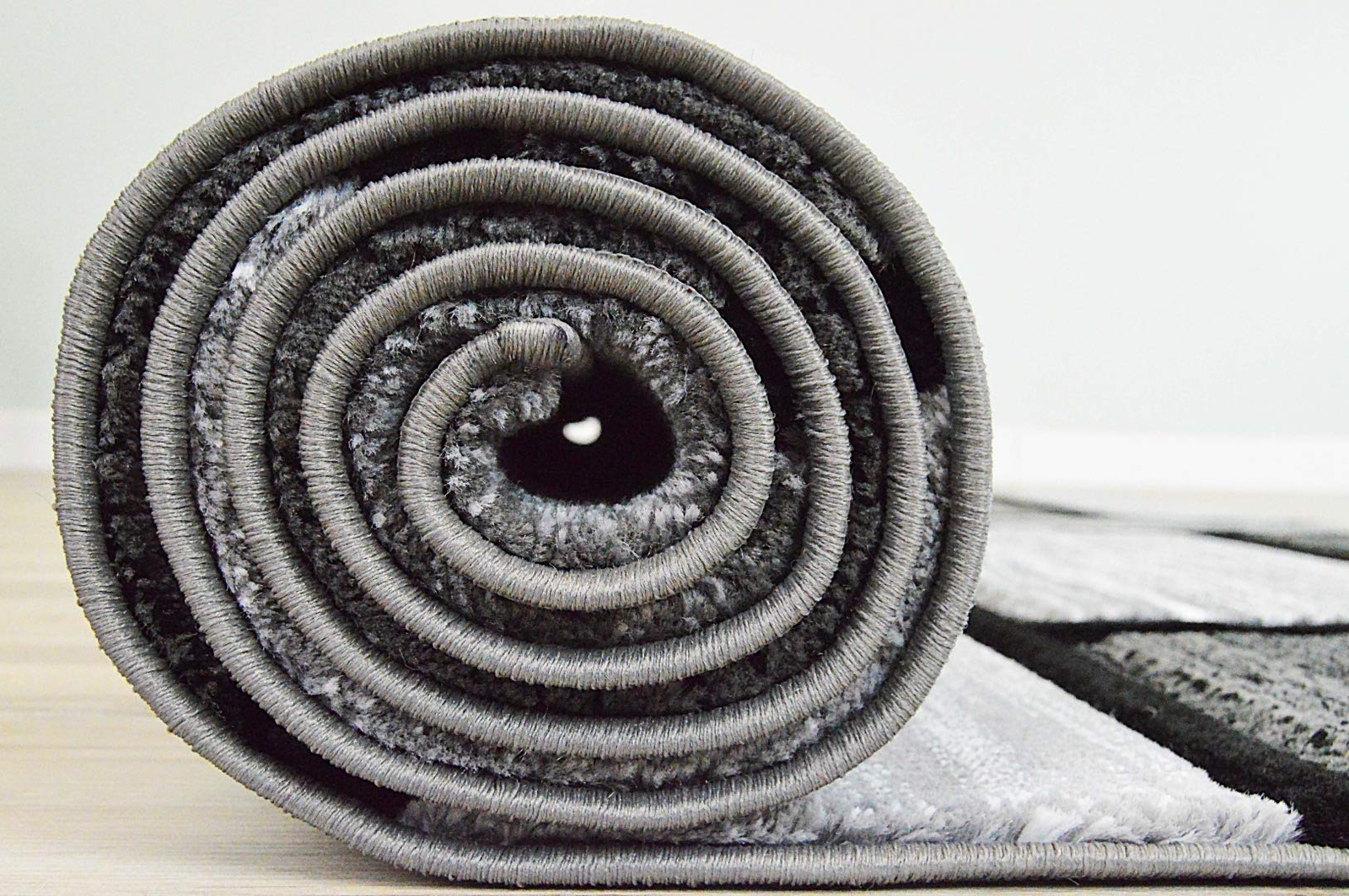 Premium Carved Modern Contemporary Abstract Rug 3995 Gray Grey 5’3”x7’6”