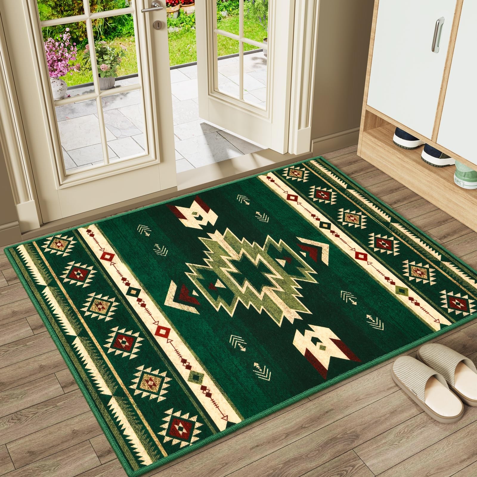 B BENRON Western Entryway Rug 2×3, Non-Slip Small Area Rugs for Kitchen Entry…