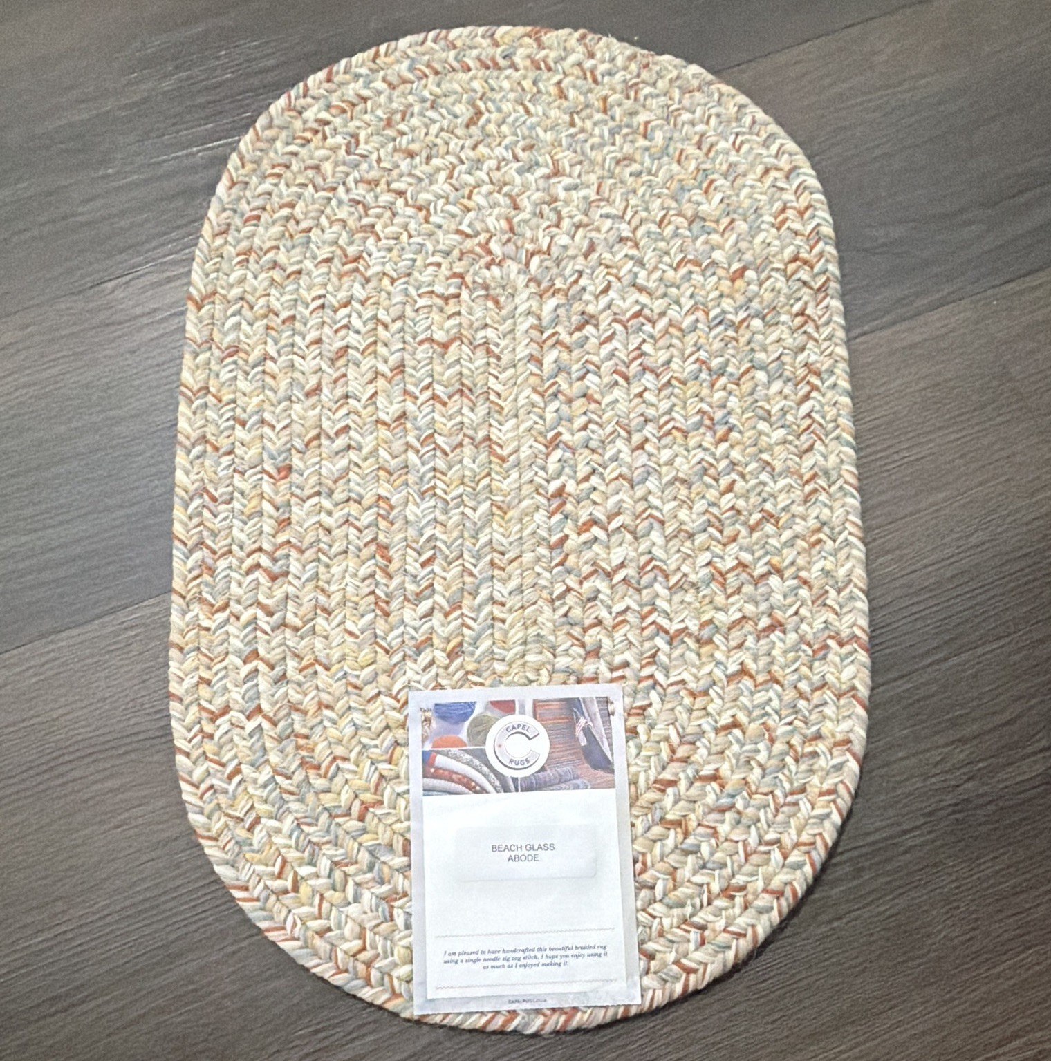 Capel Rugs Beach Glass Abode Braided Wool Reversible Oval Rug 2’1″x3’6″