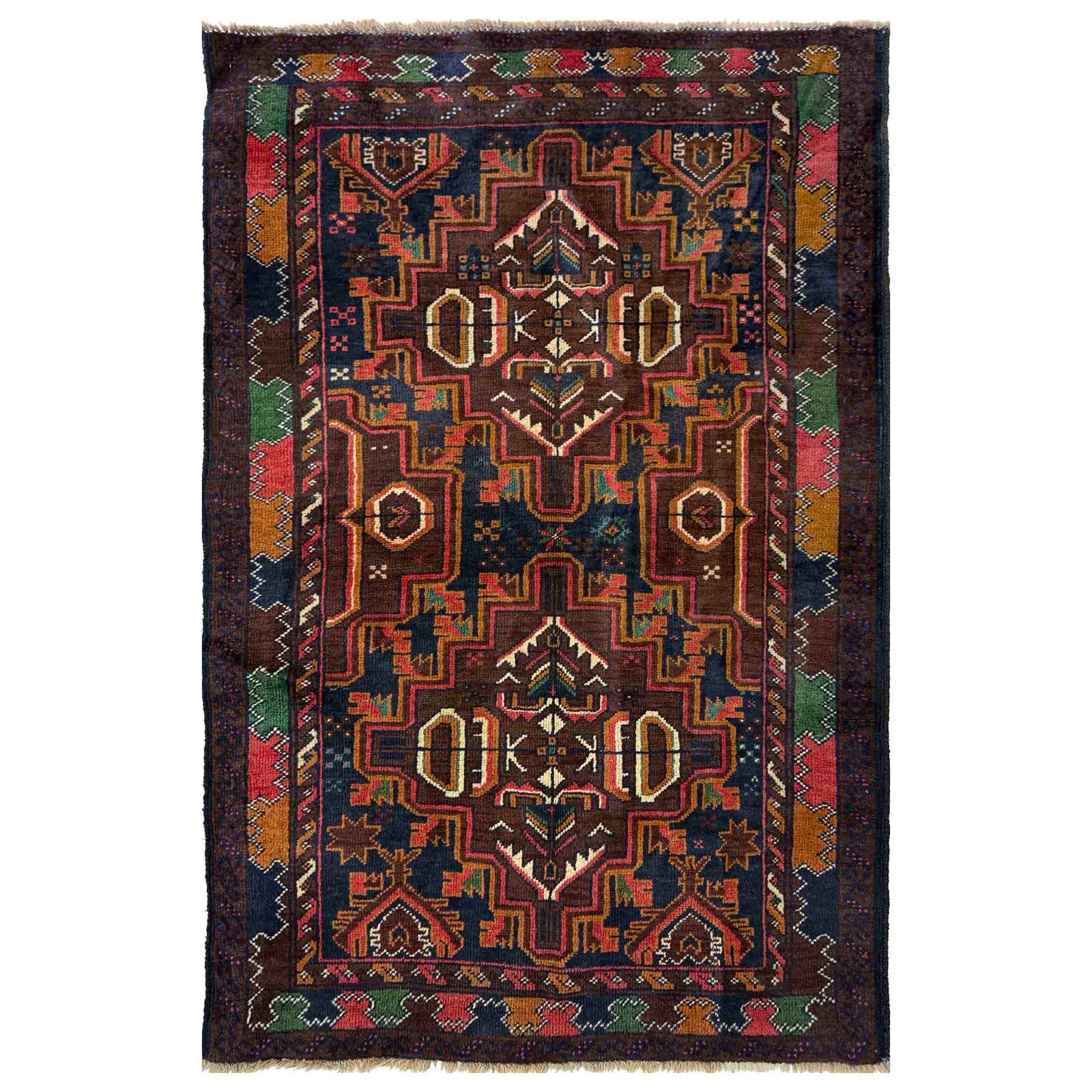 Tribal Hand Knotted Rug 3.0×4.7Ft Oriental Rug 100% Woolen Home Decor Rug R37602