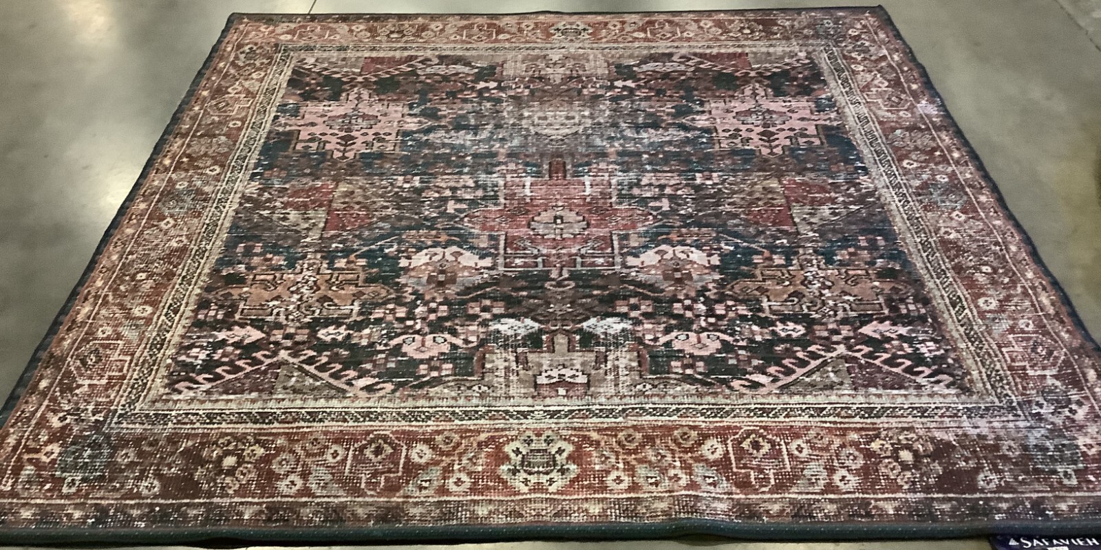 RUST / GREEN 6′-0″ x 6′-0″ Flaw in Rug, Reduced Price 1172671579 TSN114P-6SQ