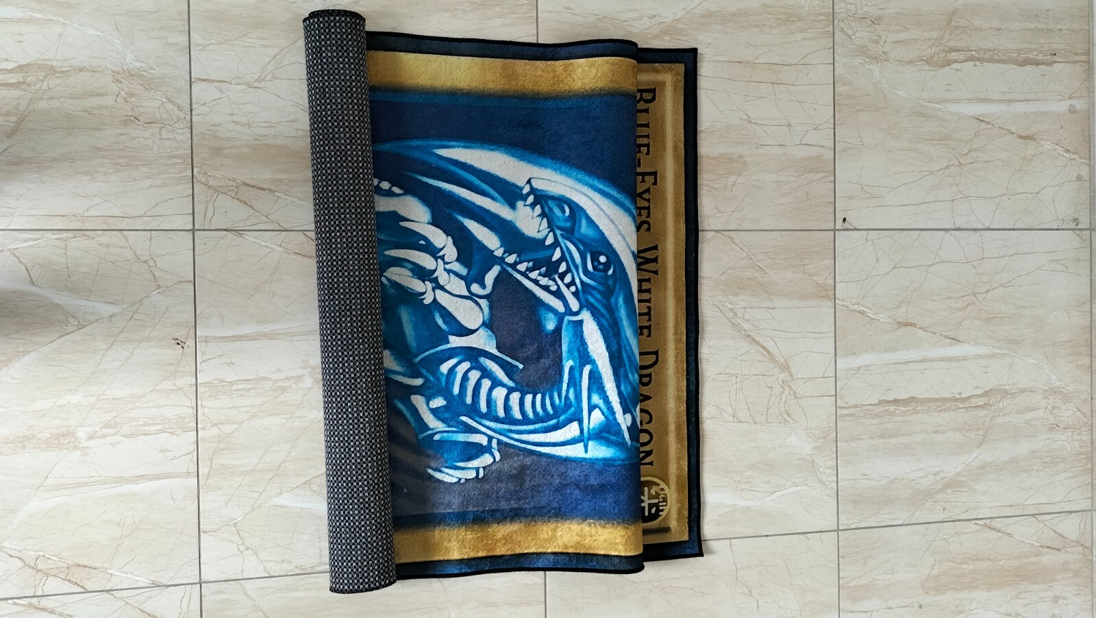 Blue Eyes White Dragon Rug, Kids Room Rug, Non Slip Floor Rug, Area Rug, 3D Rug