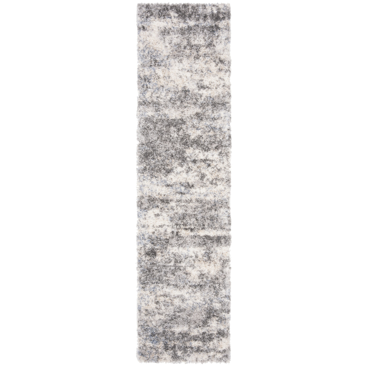 SAFAVIEH Berber Shag Collection BER219G Grey / Cream Rug