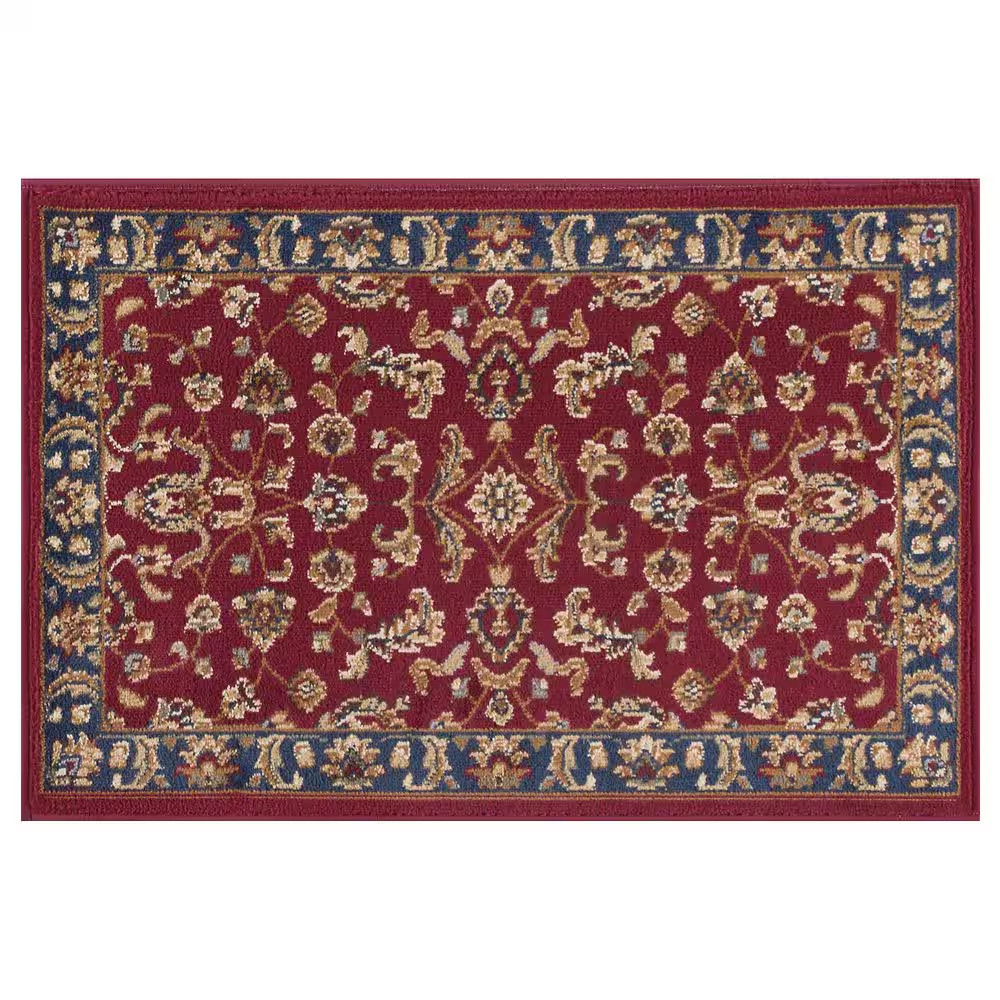 Sensation Border Red 2 Ft. X 3 Ft. Indoor Area Rug Free Shipping New