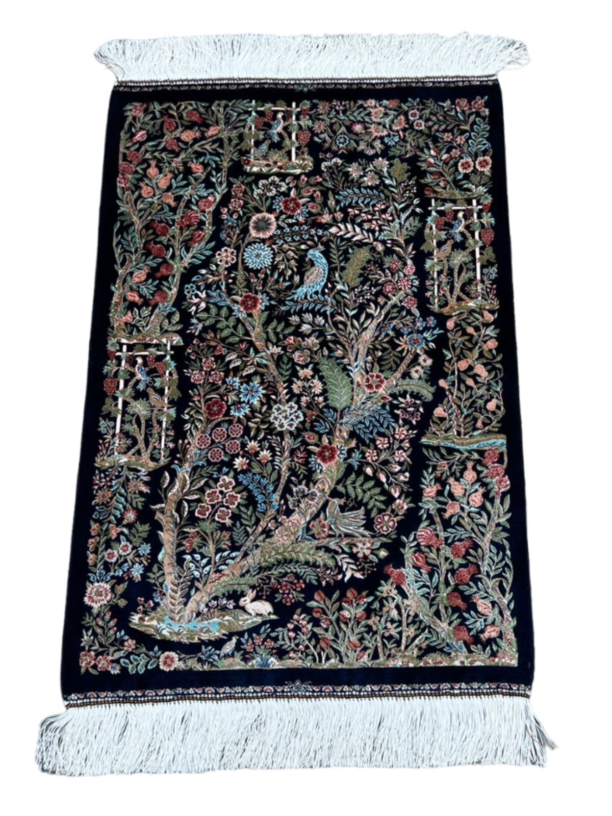 Exquisite Bamboo Silk Rug Pictorial High Quality Luxury Carpet 2×3 ft