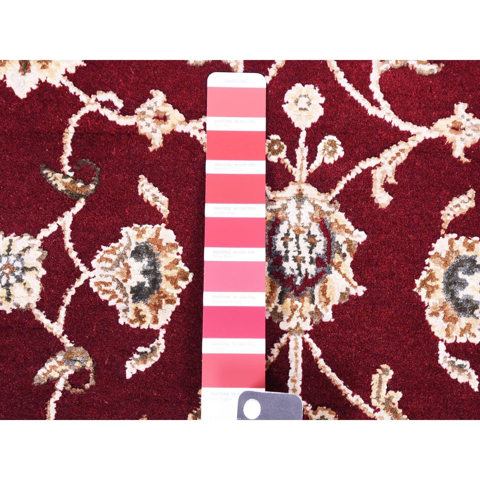 3’x5′ Red Thick and Plush Wool and Silk Hand Knotted Rajasthan Rug R75049