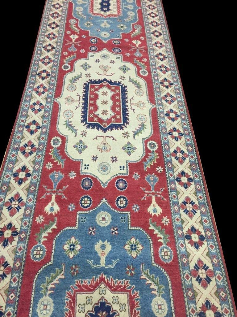 4′ 10” x 19′ 10” Kazak Hallway Hand Knotted Wool Hand-Knotted Runner