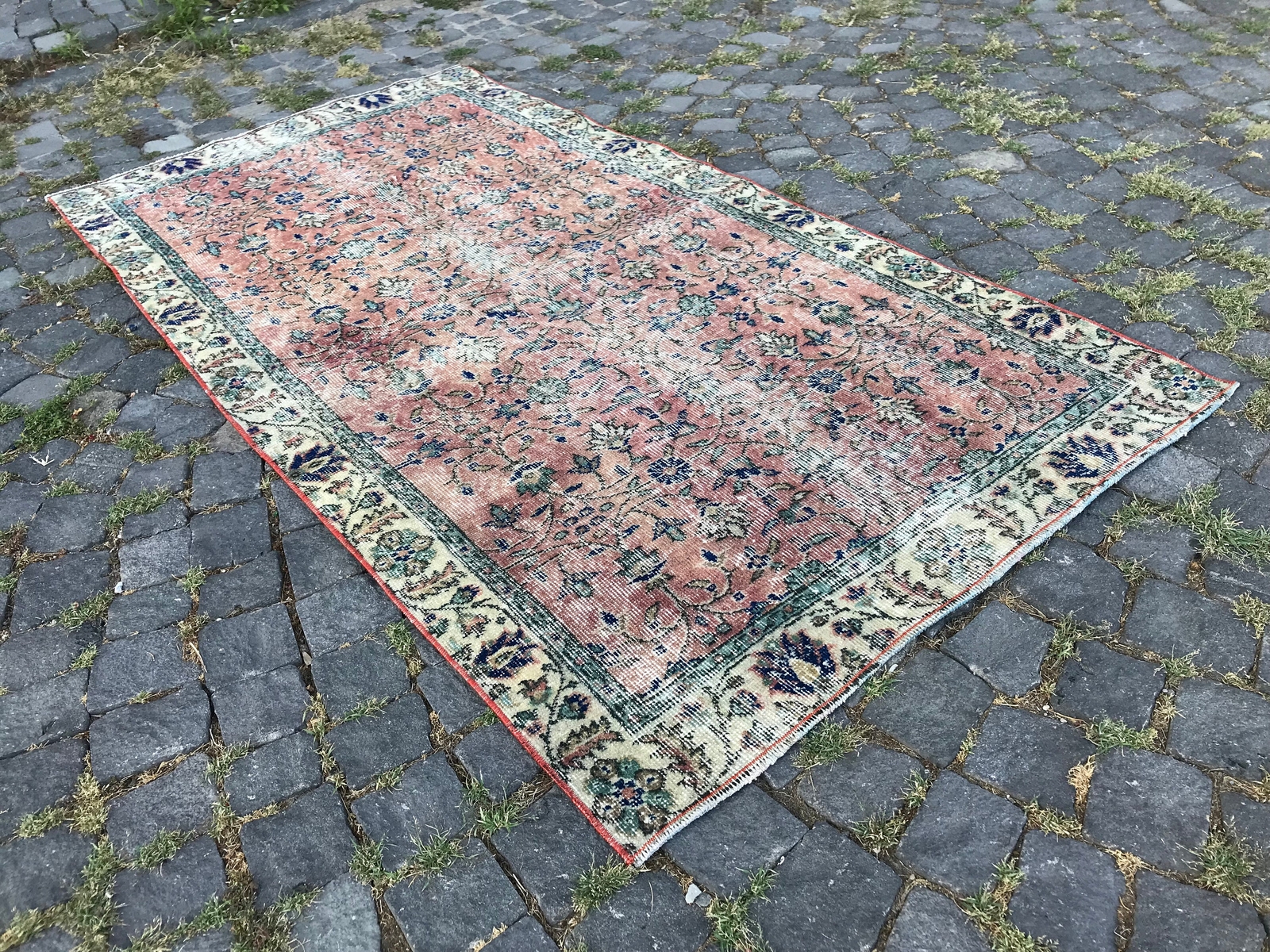 3.4 X 6.6 Ft, Vintage Area Rug, Handmade Rug, Living Room Rug, Turkish Area Rug,