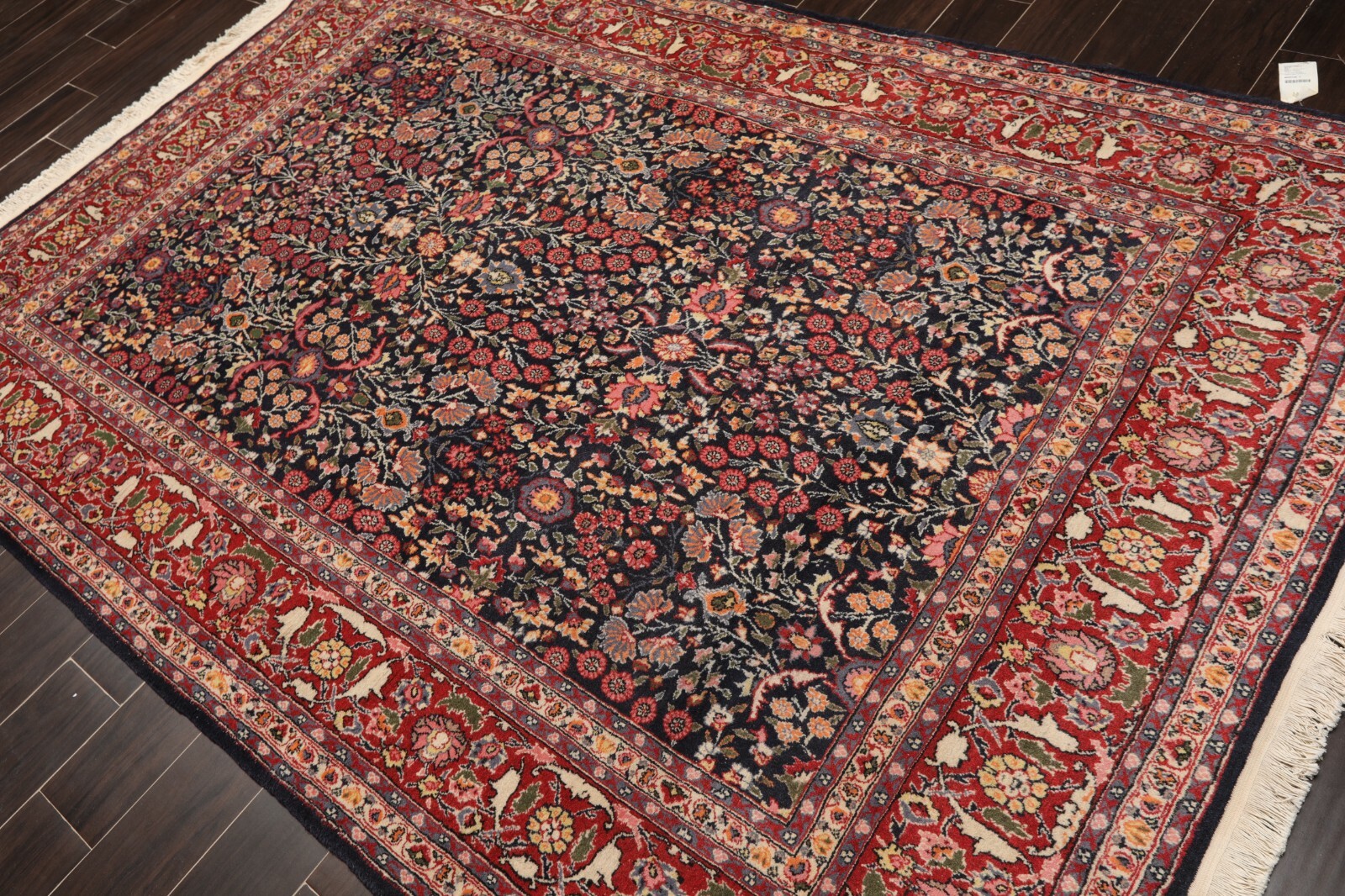 5’9″x8’9″ Authentic Vintage Hand Knotted Turkish Hereke 200KPSI Area Rug Black