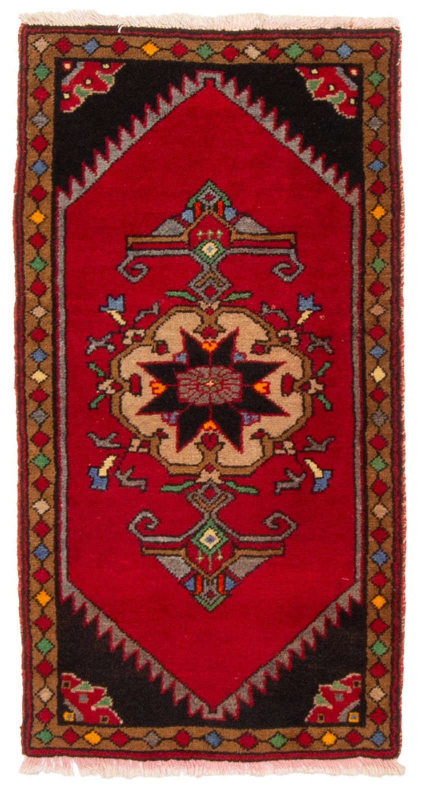 Traditional Vintage Hand-Knotted Area Rug 1’11” x 3’8″ Oriental Wool Carpet