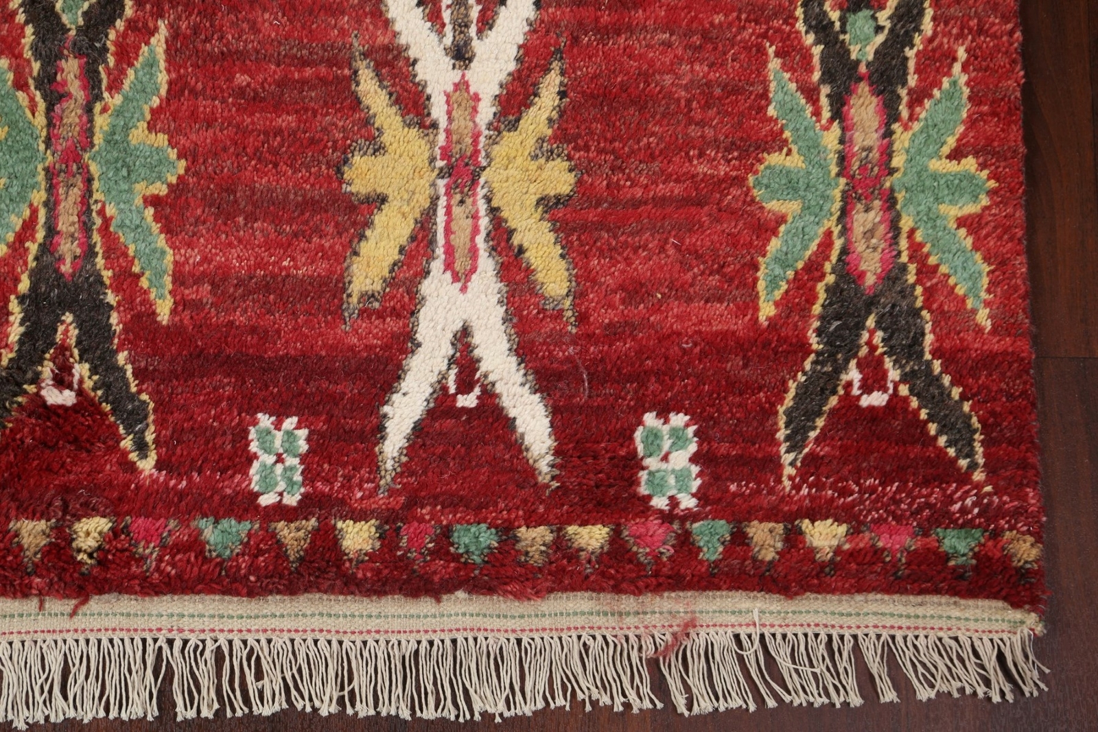 Thick-Plush Modern Moroccan Berber Geometric Area Rug Wool Tribal Handmade 7×11