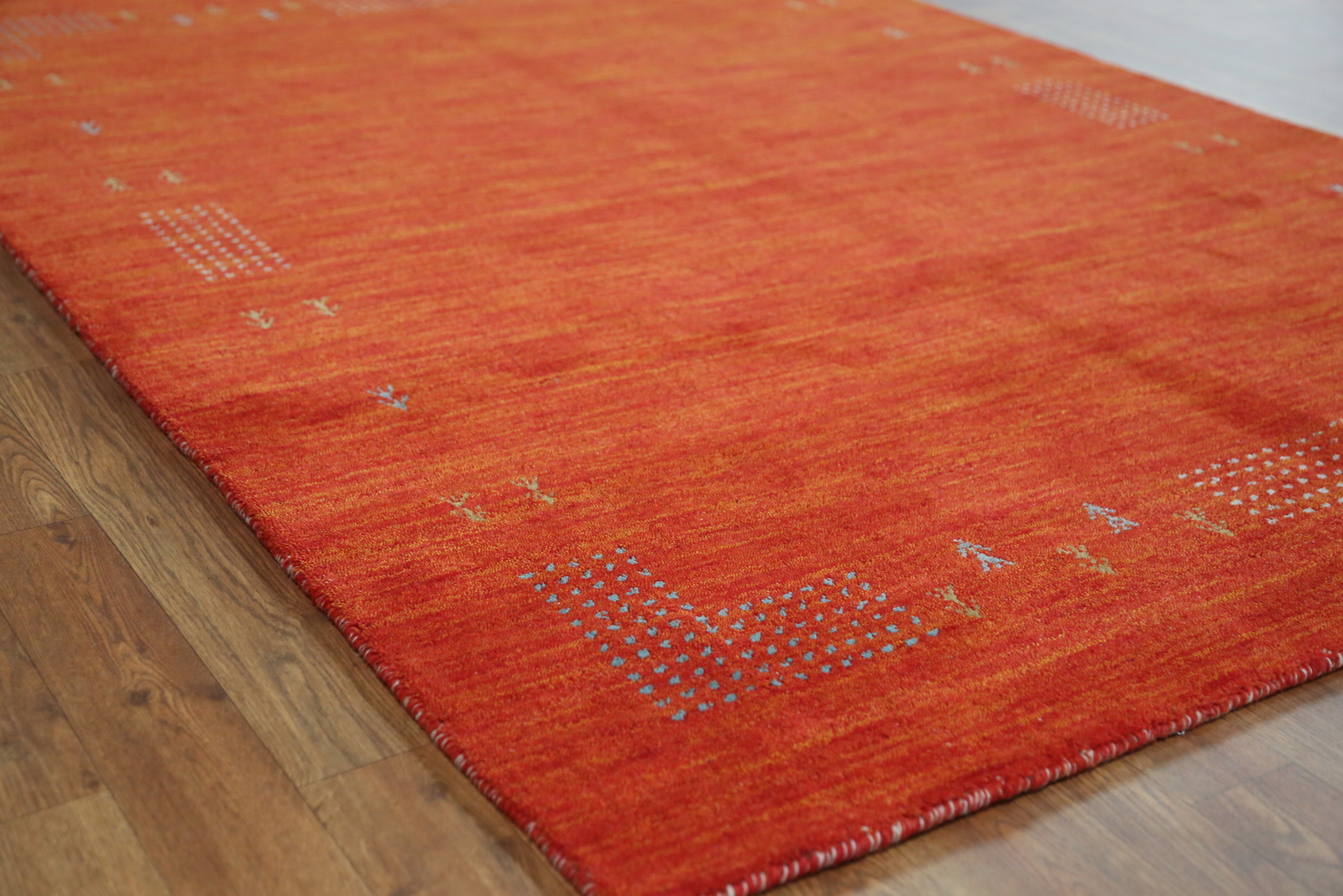 Orange Stylish and Versatile Gabbeh Rug Handmade Wool 5×6 ft.