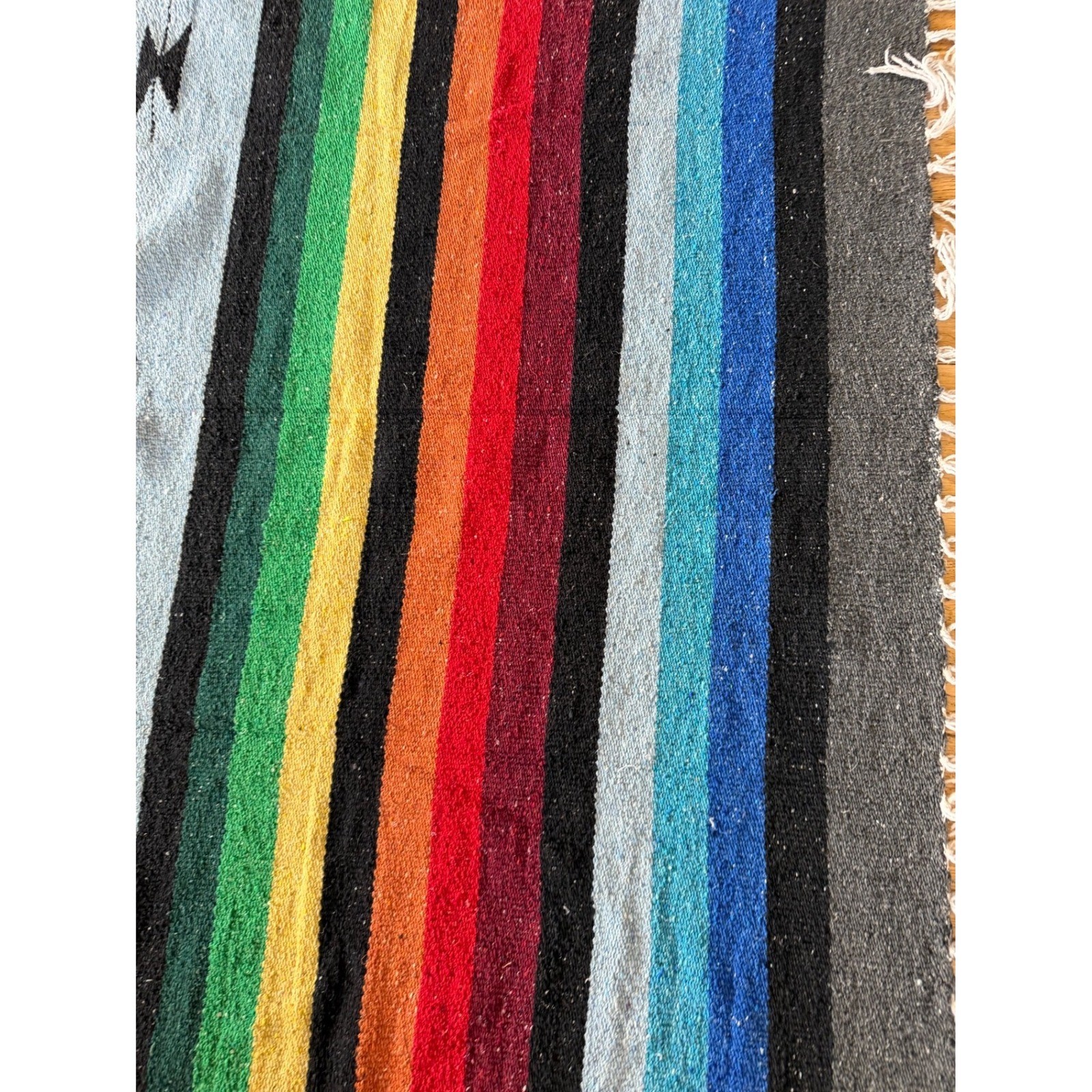 Franks Textiles Mexican Serape Blanket Size: XXL Multicolor Southwestern Boho