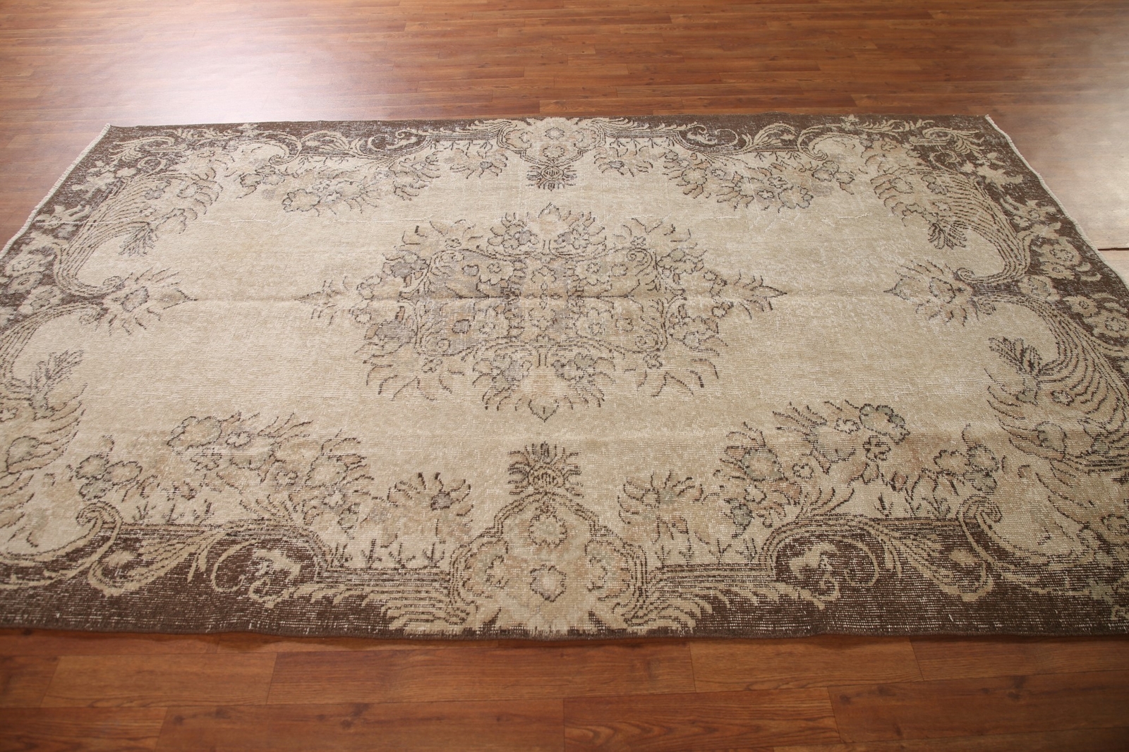 Distressed Wool Sparta Turkish Area Rug 6×9 Hand-knotted for Living Room