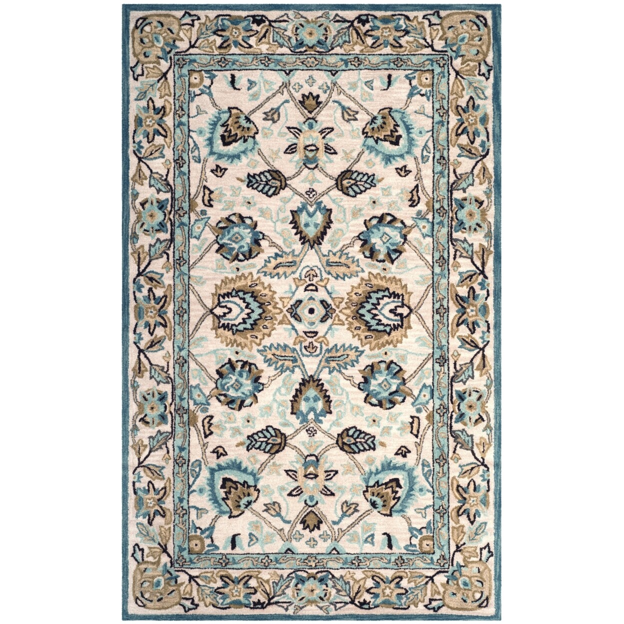 SAFAVIEH Antiquity AT812B Handmade Peacock / Blue Rug