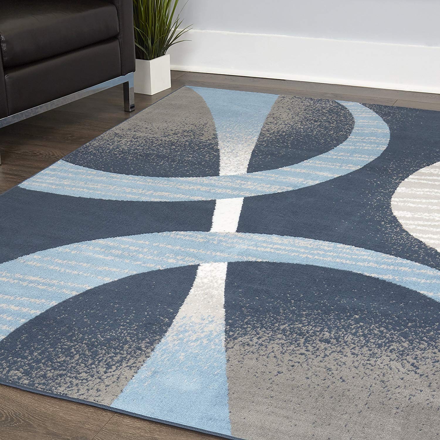 Home Dynamix Premium Indus Area Rug, Midnight Blue/Blue, 3’7″x5’2″ Rectangle