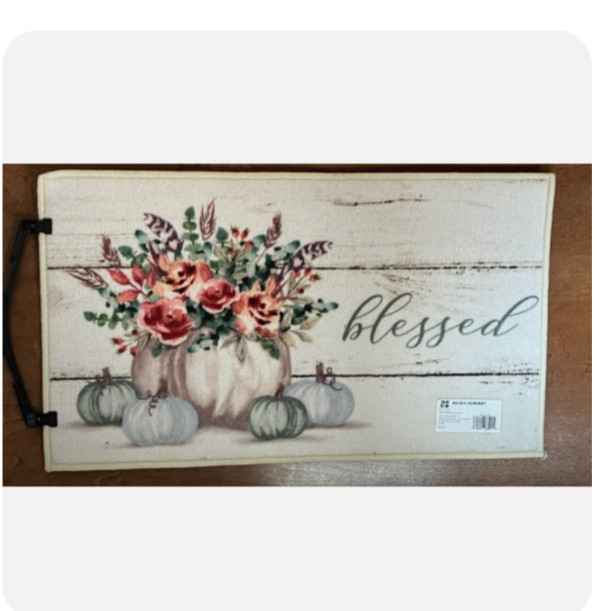 New Samba Harvest ( blessed ) Small Door Mat Rug 18″x 30″ With Rubber Backing