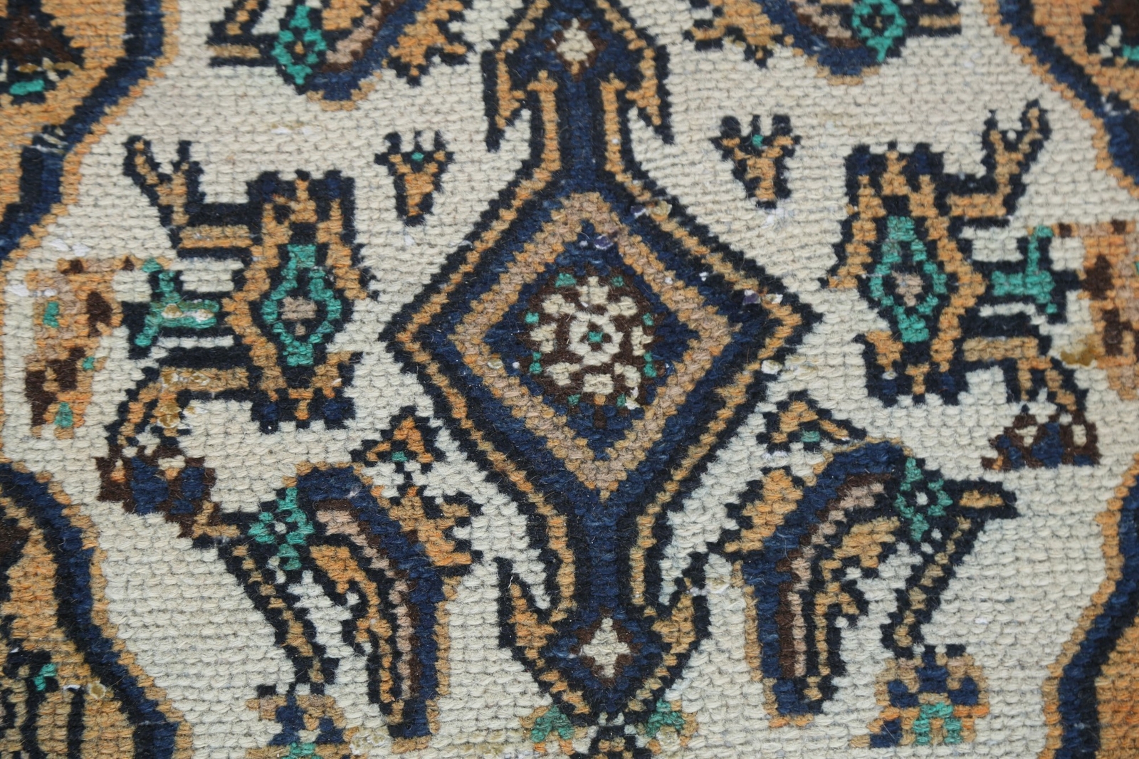 Vintage Muted Hamedan Hand-knotted Area Rug 9×11 ft Evenly Low Pile Wool Carpet
