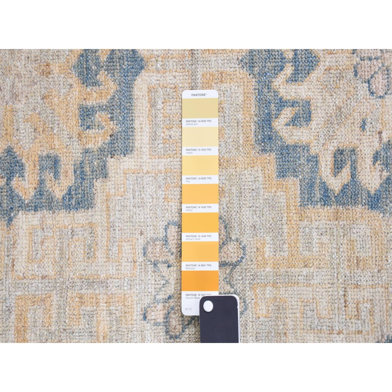 13′ x 17’7″ Ivory White Wash Indian Hand Knotted Pure Wool Oversized Rug R78012