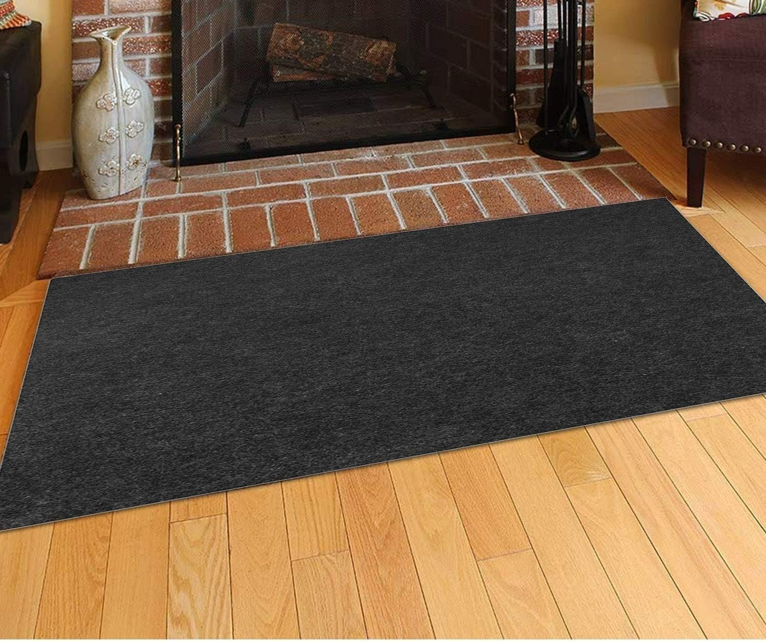 Fireproof Fireplace Hearth Rug, Fireplace Mat for Hearth, Rectangular Non Sli…