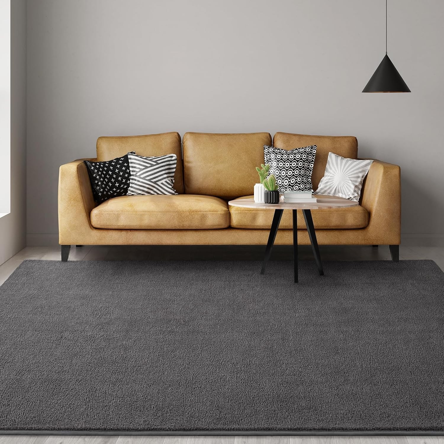 Gifeas Large Ultra Soft Modern Area Rugs for Living Room Bedroom, 5×8 Feet Dark