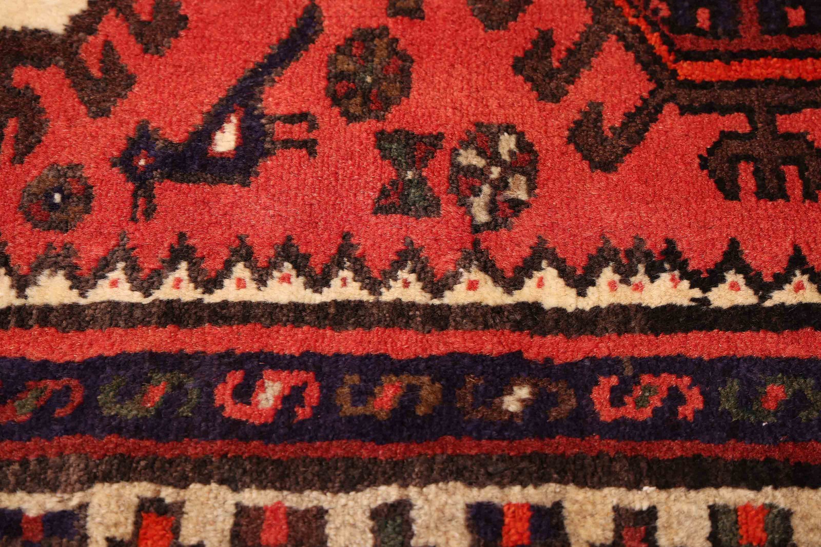 Vintage Hand-Knotted Area Rug 3’3″ x 4’8″ Traditional Wool Carpet
