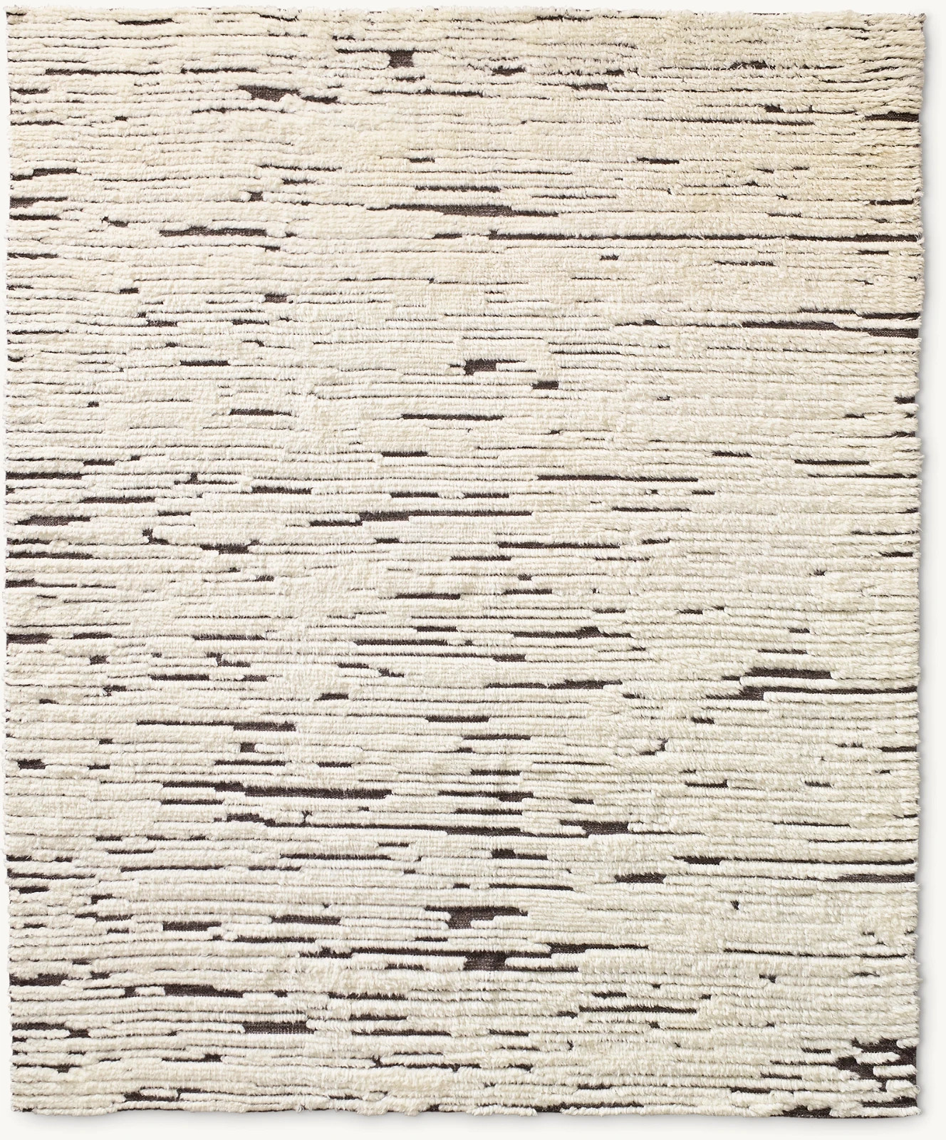 Moroccan Berber Wool Rug Color Ivory/Charcoal Design Handmade Luxury Carpet Rug