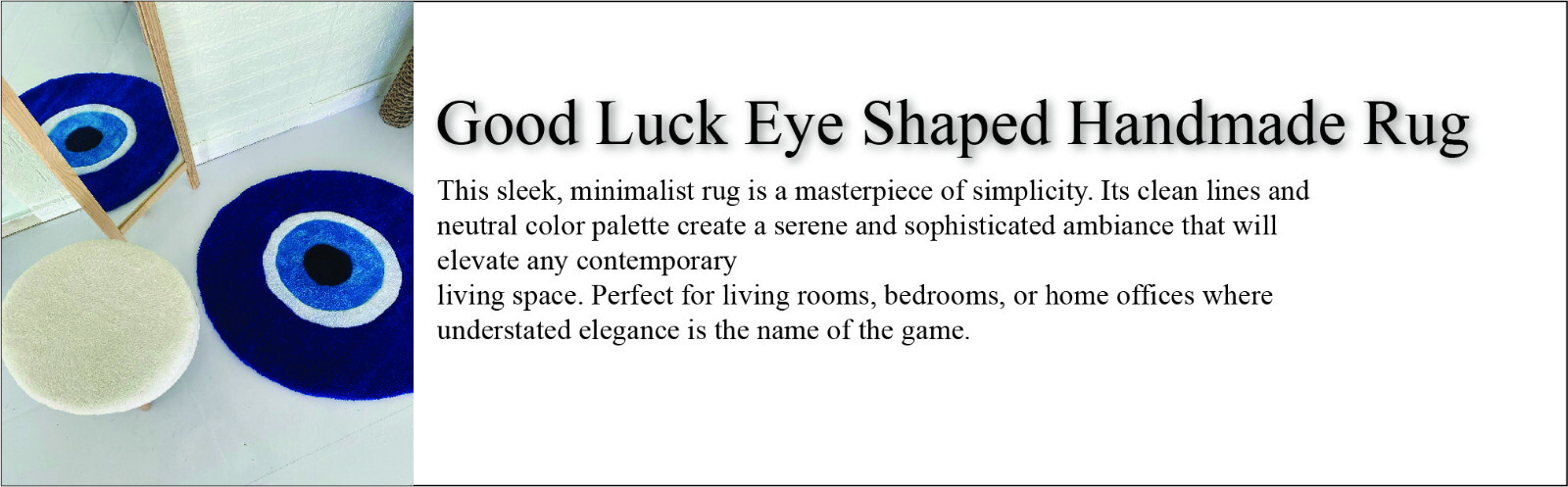 Good Luck Eye Shaped Handmade Rug