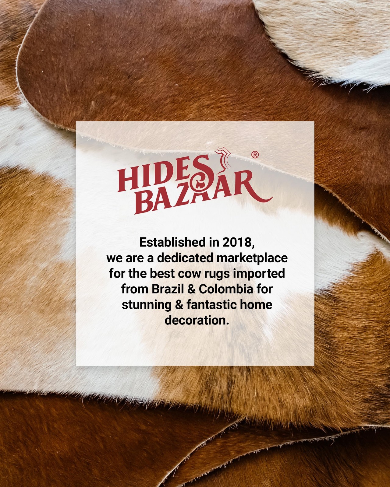 Hides Bazaar Tricolor Cowhide Rug Classic Brown Black And White Color Mix