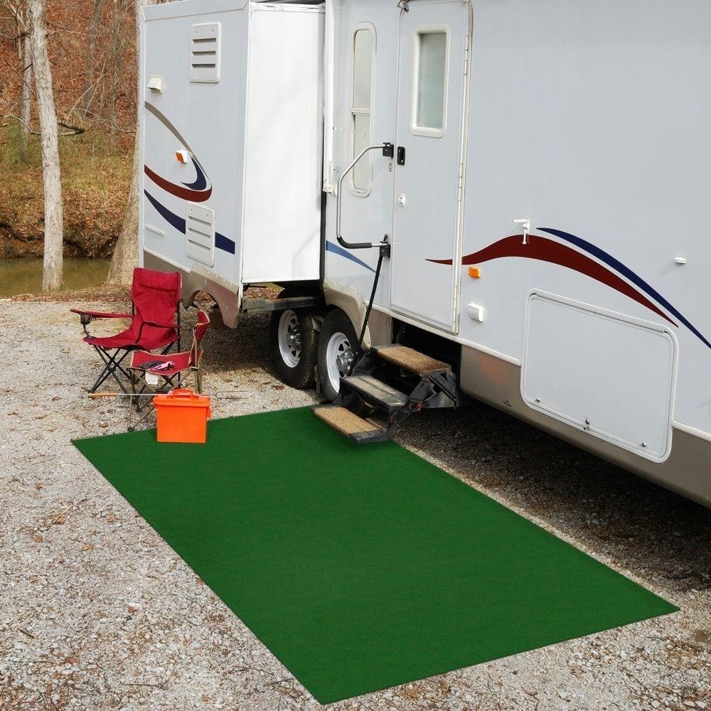 6 ft x 8 ft Fairway Indoor Outdoor Thin Green Grass Floor Patio Deck Golf