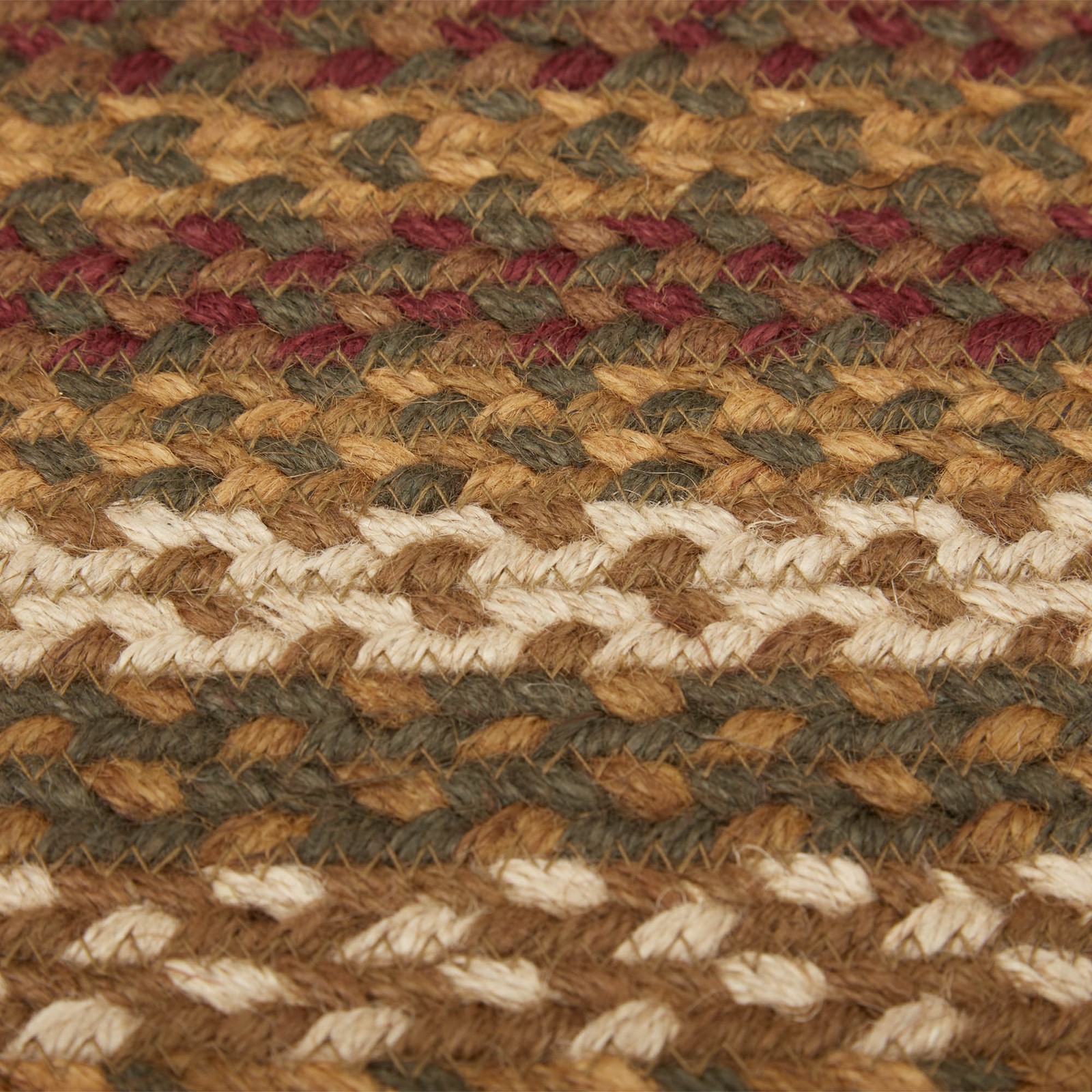 Accent Rug Tea Cabin Jute Rustic 24×36 Oval No Slip Striped Floor Mat VHC Brands