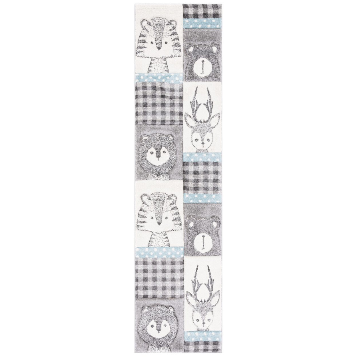 SAFAVIEH Carousel Kids Collection CRK188B Grey/Ivory Rug