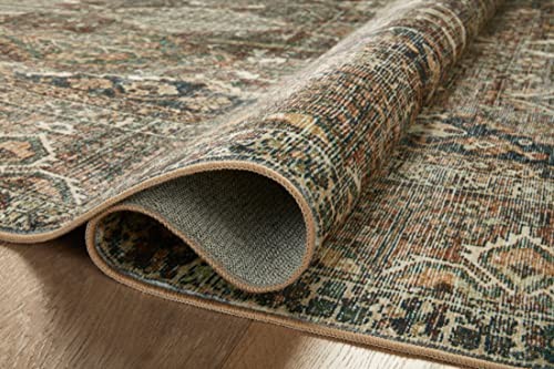 Loloi Magnolia Home Joanna Gaines Banks BAN-05 Spice Blue Washable Accent Rug