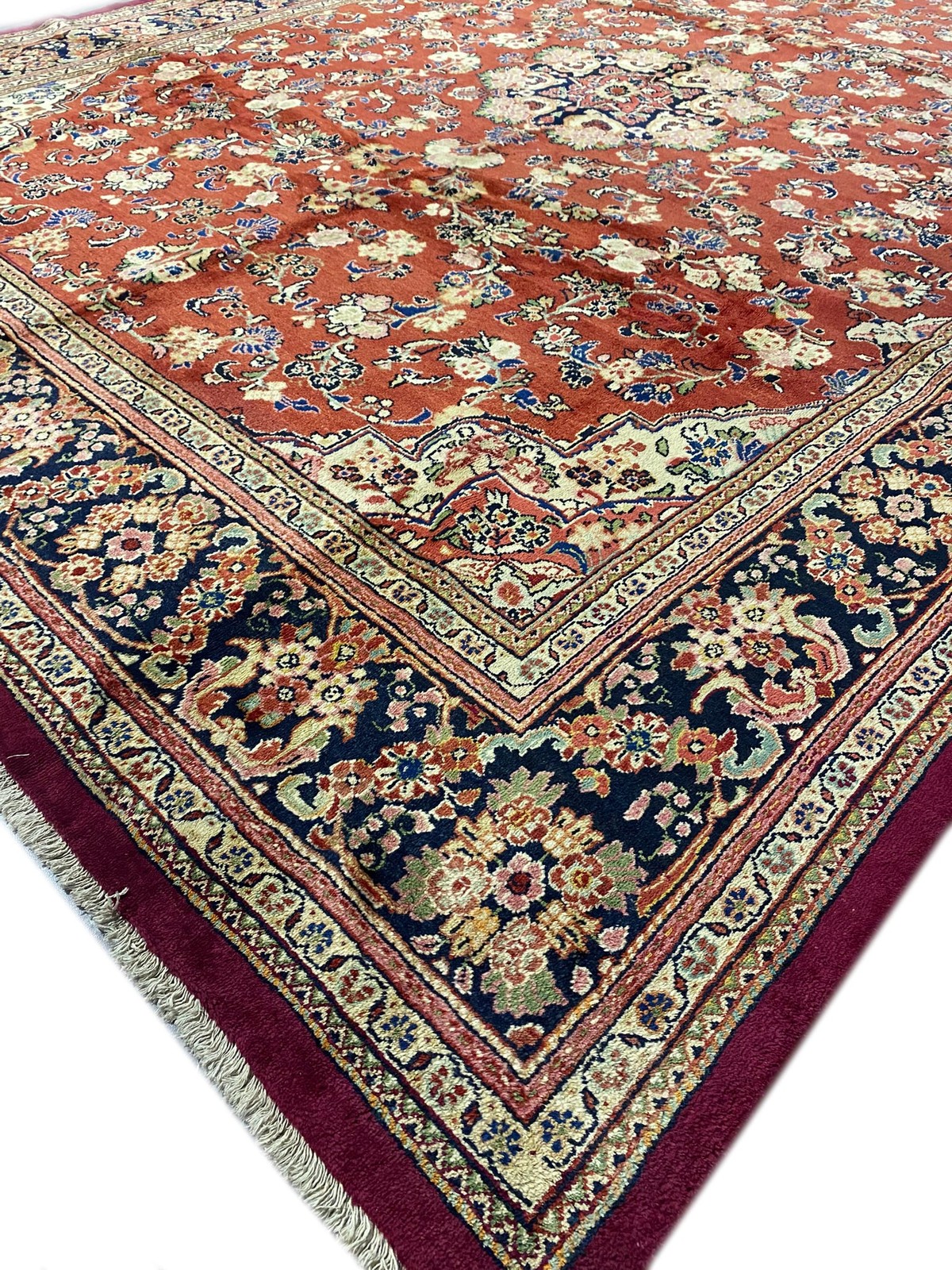 10.6 x 14 Irran Vintage Traditional Pre Owned Old Perrsian Rug #F-6975