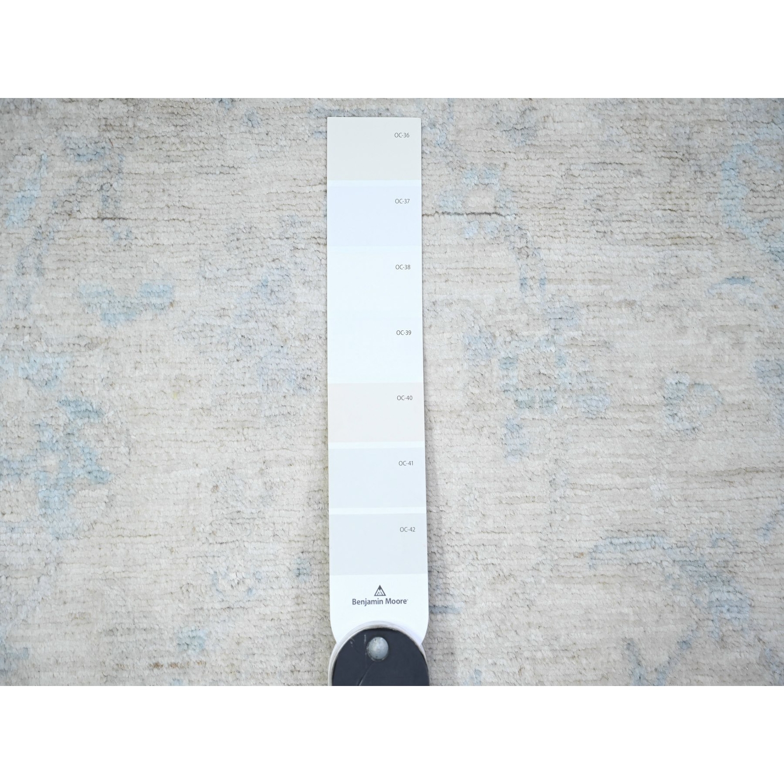 3’1″x5′ Night White Wool Hand Knotted White Wash Peshawar Oriental Rug R74513