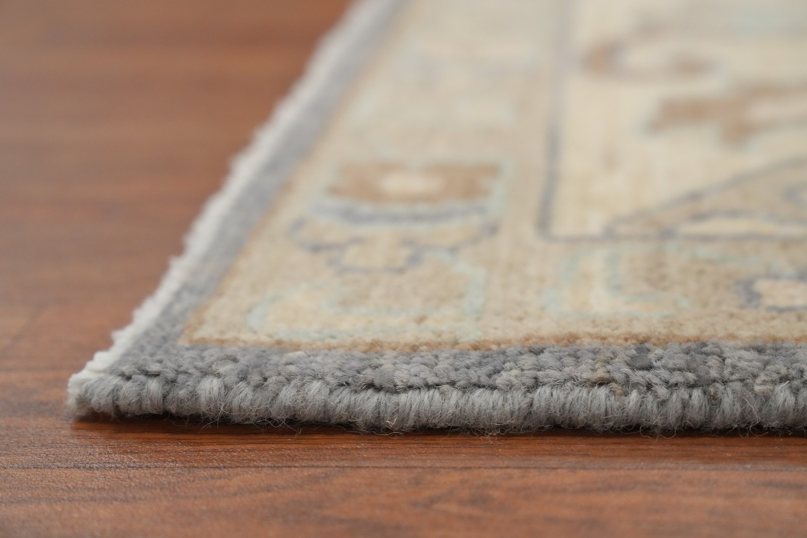 Light Grey Oushak Area Rug 9×11 Ft Handmade Vegetable Dye Oriental Floral Wool