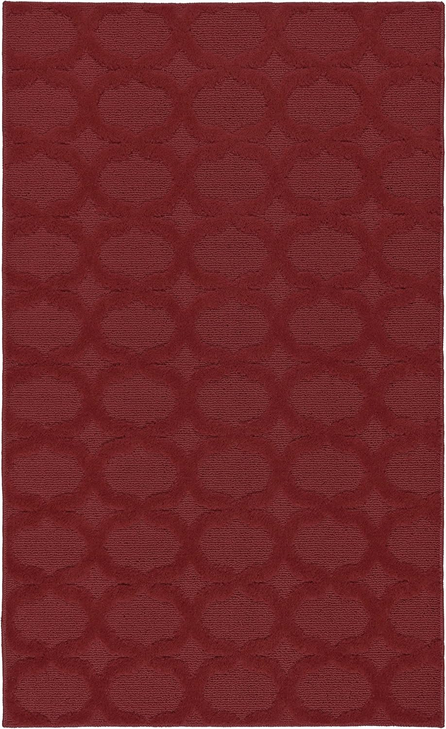 Sparta Non Slip Polypropylene 3 Ft. X 5 Ft. Chili Pepper Red Area Rug- Ideal for
